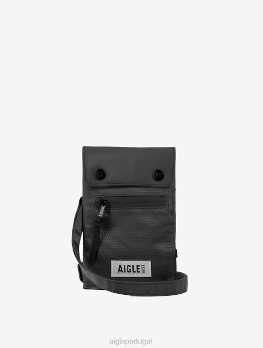 Aigle homens bolsa clutch transversal urbana repelente à água preto acessórios D4DF369