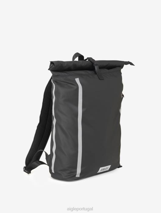 Aigle homens mochila urbana de rolo hidrorrepelente 29l preto acessórios D4DF372