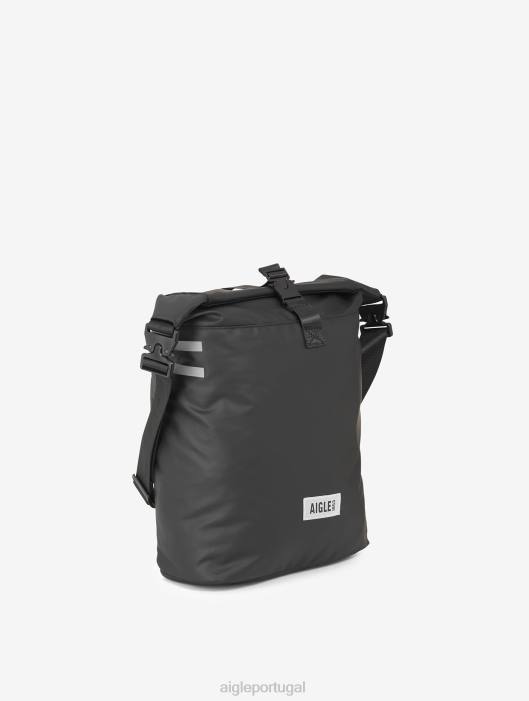 Aigle homens mochila urbana hidrorrepelente com listras refletivas-22l preto acessórios D4DF388