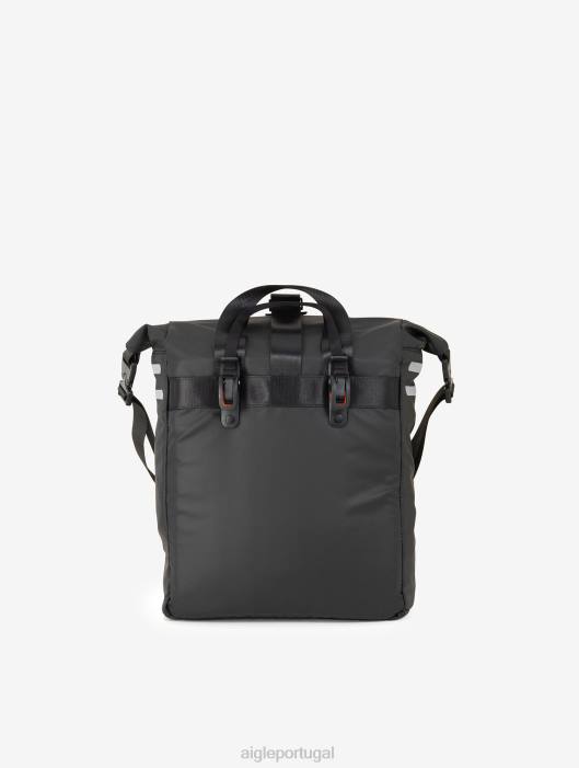 Aigle homens mochila urbana hidrorrepelente com listras refletivas-22l preto acessórios D4DF388