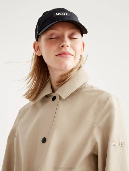 Aigle homens boné icônico gore-tex ajustável preto acessórios D4DF384