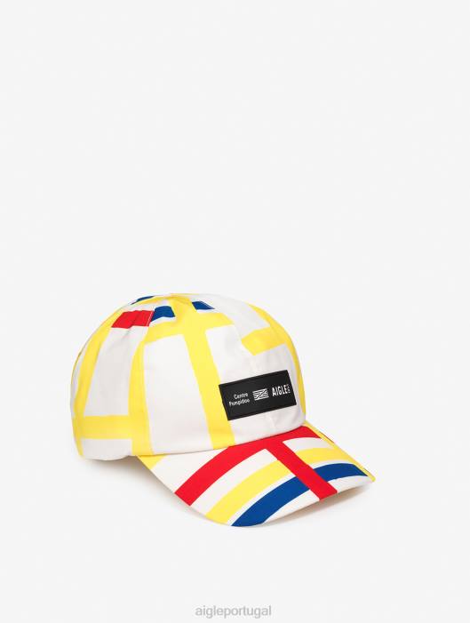 Aigle x Centre Pompidou homens boné impresso Mondrian acessórios D4DF402