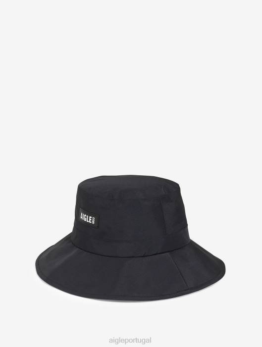Aigle homens chapéu balde icônico gore-tex preto acessórios D4DF359