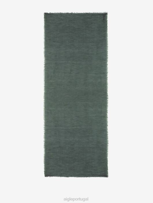 Aigle homens lenço de linho liso com franja discutir acessórios D4DF416