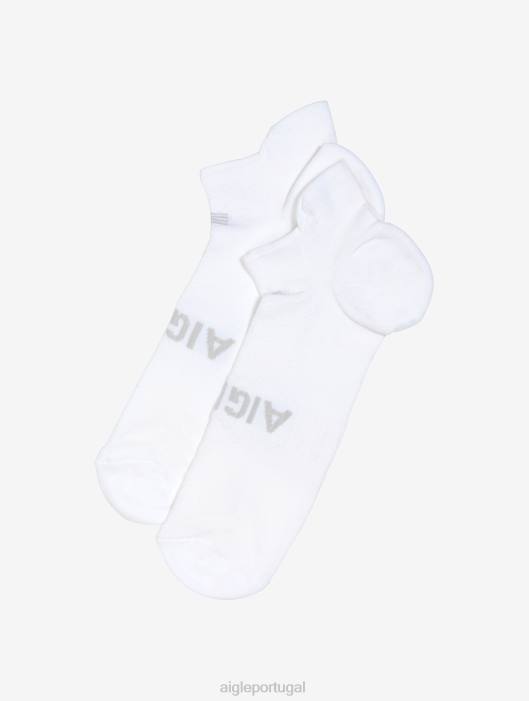 Aigle homens meias jacquard baixas com reforço branco acessórios D4DF367