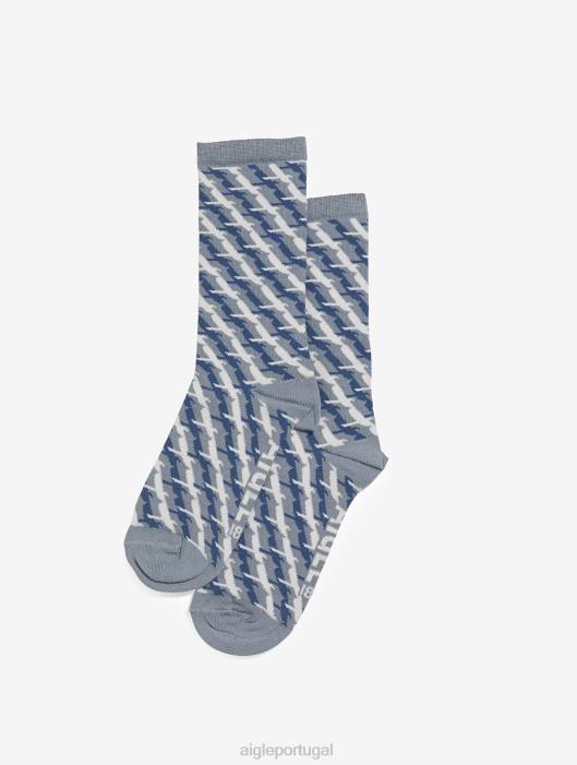 Aigle homens meias jacquard icônicas - ciel jq acessórios D4DF425