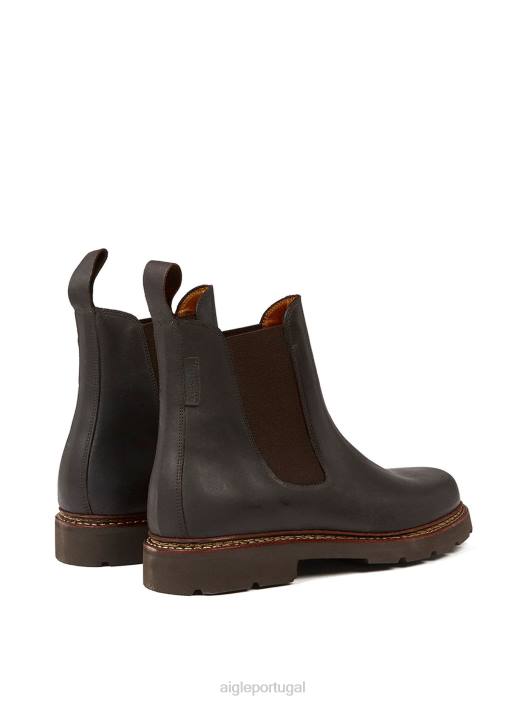 Aigle homens botas de couro marrom escuro botas D4DF312