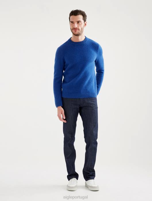 Aigle homens calça jeans reta feita na frança jeans roupas D4DF79