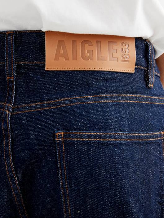 Aigle homens jeans icônicos jeans escuro roupas D4DF76