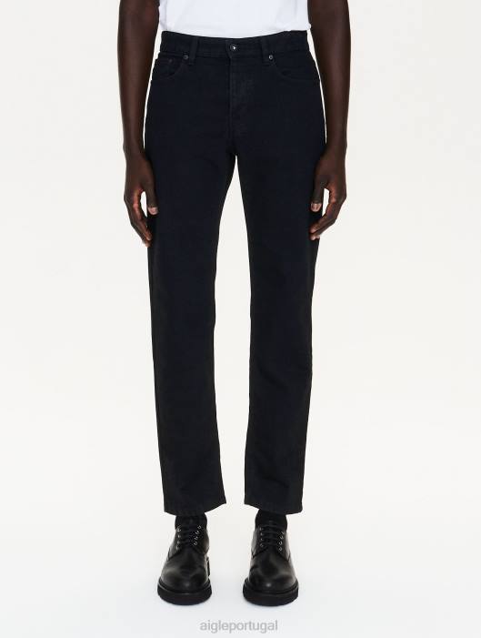 Aigle homens jeans icônicos preto roupas D4DF71
