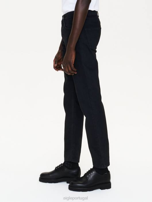 Aigle homens jeans icônicos preto roupas D4DF71