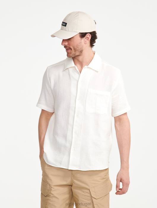Aigle homens camisa manga curta gás algodão leite roupas D4DF153