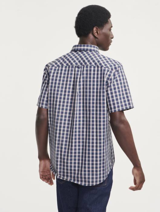 Aigle homens camisa xadrez manga curta império ch roupas D4DF100