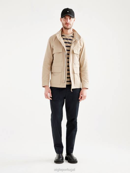 Aigle homens jaqueta curta safári vime roupas D4DF164