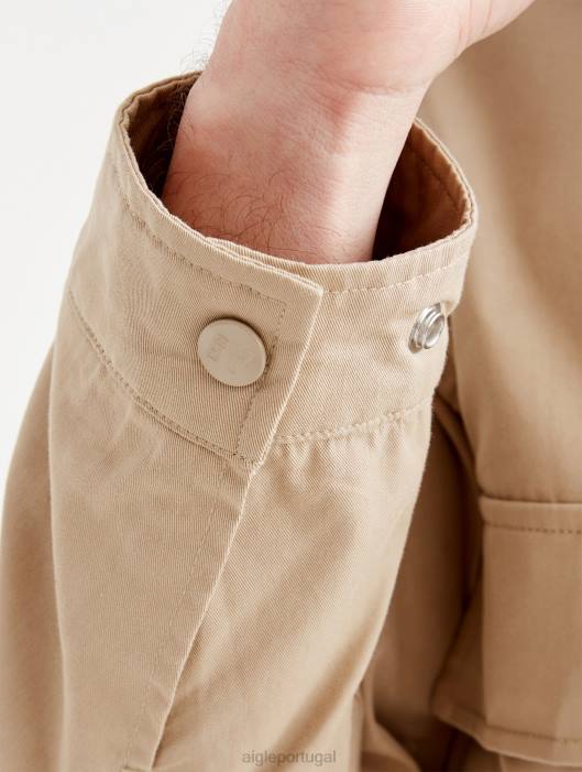 Aigle homens jaqueta curta safári vime roupas D4DF164