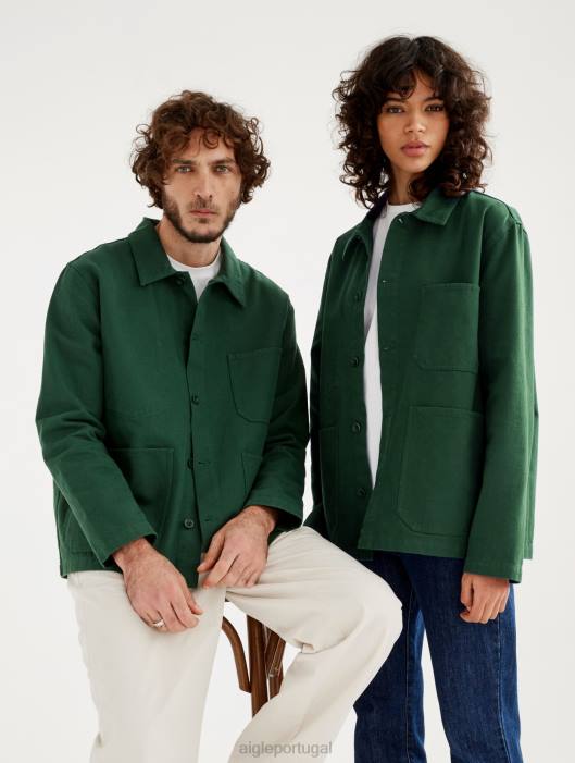 Aigle homens jaqueta de trabalho de comprimento médio botânico roupas D4DF191