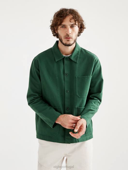 Aigle homens jaqueta de trabalho de comprimento médio botânico roupas D4DF191