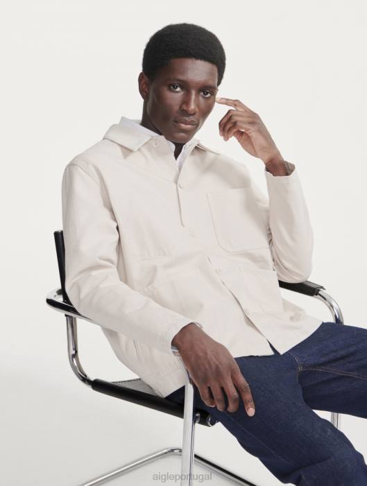 Aigle homens jaqueta de trabalho de comprimento médio zibelina roupas D4DF206