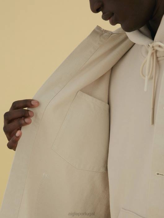 Aigle homens jaqueta de trabalho de comprimento médio zibelina roupas D4DF206