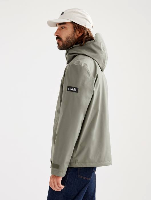 Aigle homens jaqueta gore-tex com capuz curto taillis roupas D4DF208