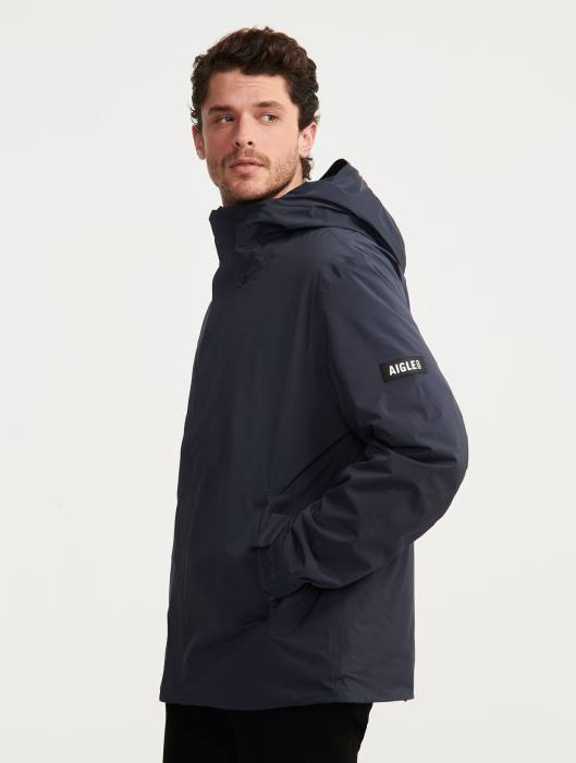 Aigle homens jaqueta mtd acolchoada dupont sorona com capuz e comprimento médio Império roupas D4DF216