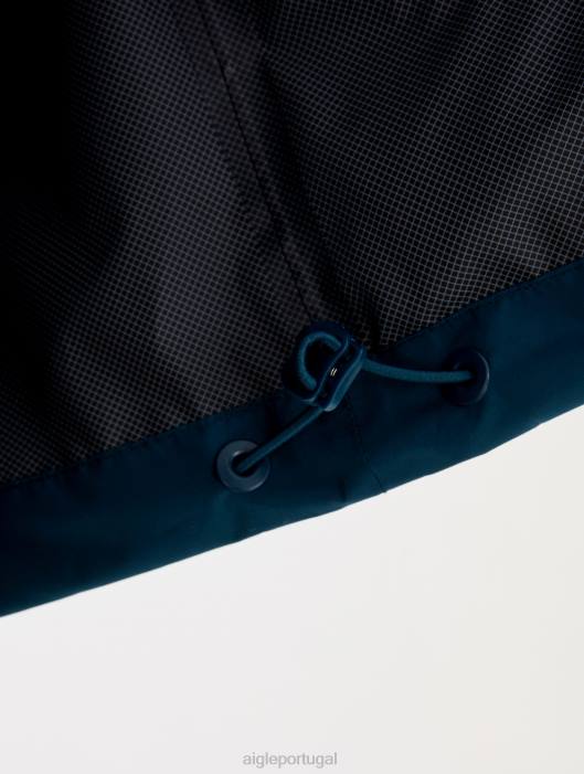 Aigle homens jaqueta mtd com capuz curto tempestade azul roupas D4DF209