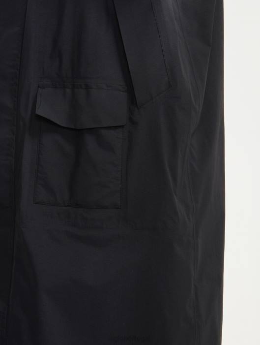 Aigle homens jaqueta mtd com capuz longo preto roupas D4DF184