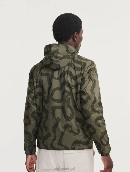 Aigle homens jaqueta resistente à água com estampa compactável taillis pr eu roupas D4DF192