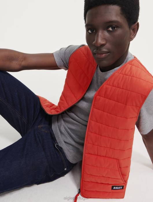 Aigle homens colete curto dupont sorona acolchoado wr sem mangas Harissa roupas D4DF196