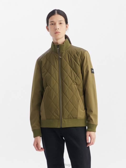 Aigle homens jaqueta de material misto caqui roupas D4DF93