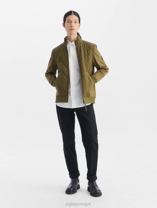 Aigle homens jaqueta de material misto caqui roupas D4DF93