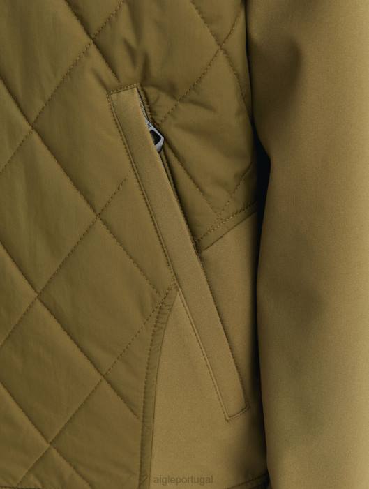 Aigle homens jaqueta de material misto caqui roupas D4DF93