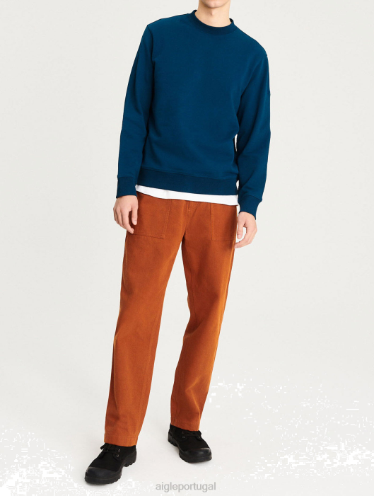 Aigle homens moletom de algodão orgânico com gola redonda náutico roupas D4DF74