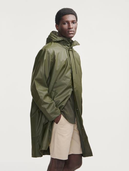 Aigle homens parka impermeável com capuz longo advogado roupas D4DF163