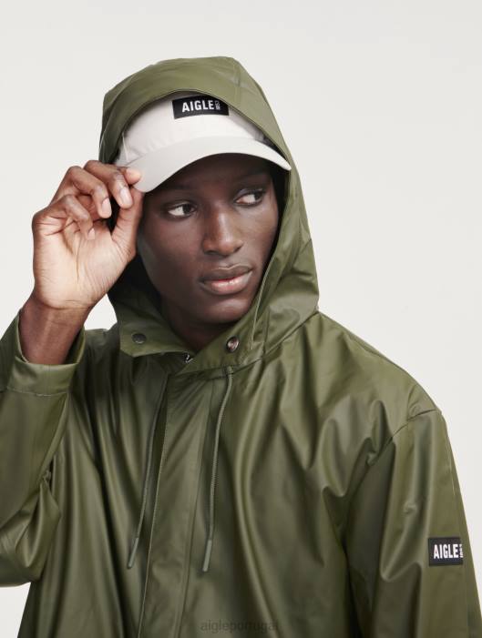 Aigle homens parka impermeável com capuz longo advogado roupas D4DF163