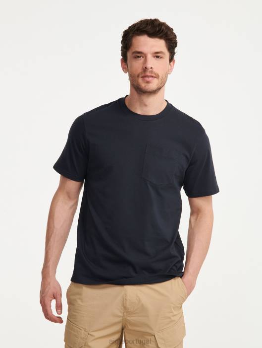 Aigle homens camiseta com gola redonda e bolso em jersey Império roupas D4DF157