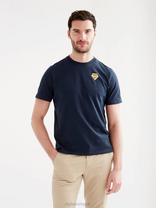 Aigle homens camiseta estampada com gola redonda Império roupas D4DF133