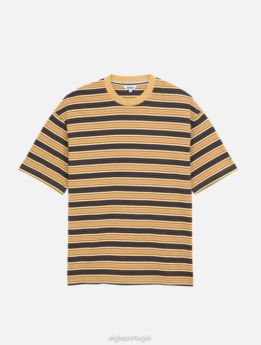Aigle homens camiseta listrada com gola redonda império st roupas D4DF4