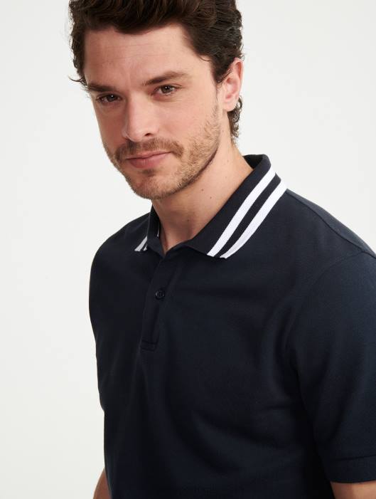 Aigle homens polo manga curta com gola dupla Império roupas D4DF2