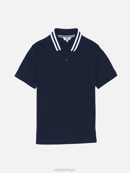 Aigle homens polo manga curta com gola dupla Império roupas D4DF2