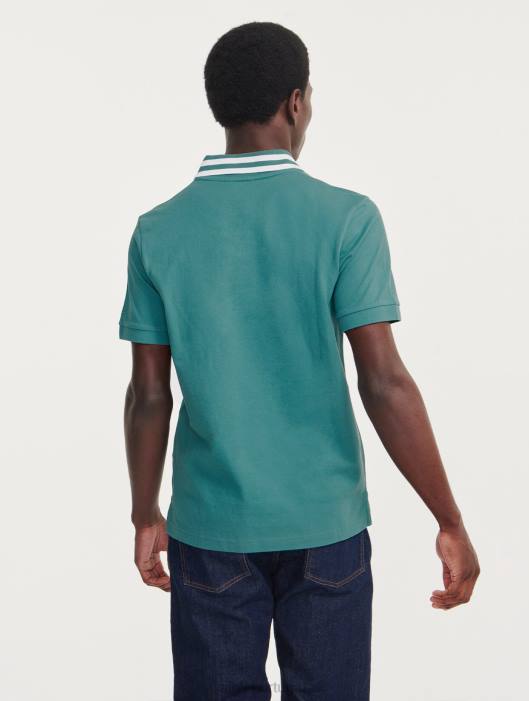 Aigle homens polo manga curta com gola dupla hidro roupas D4DF42