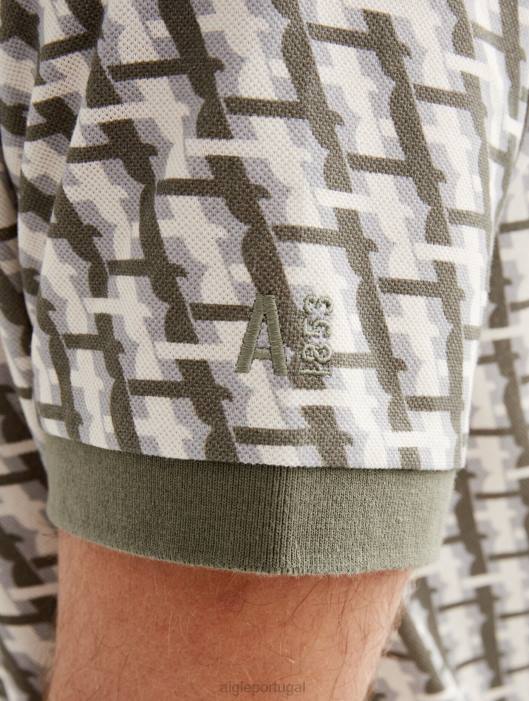 Aigle homens polo manga curta com monograma taillis pr roupas D4DF119