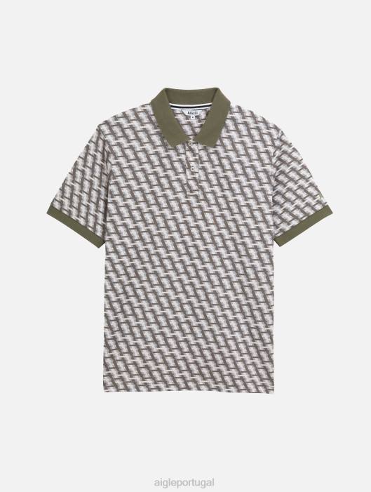 Aigle homens polo manga curta com monograma taillis pr roupas D4DF119