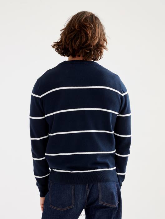 Aigle homens feito na França suéter de marinheiro com gola redonda e calibre fino império st roupas D4DF83