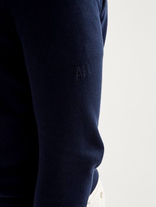 Aigle homens suéter de gola alta com meio zíper e calibre fino Império roupas D4DF30