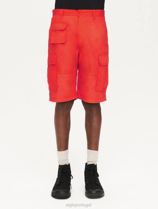 Aigle homens shorts cargo de algodão orgânico poivron roupas D4DF110