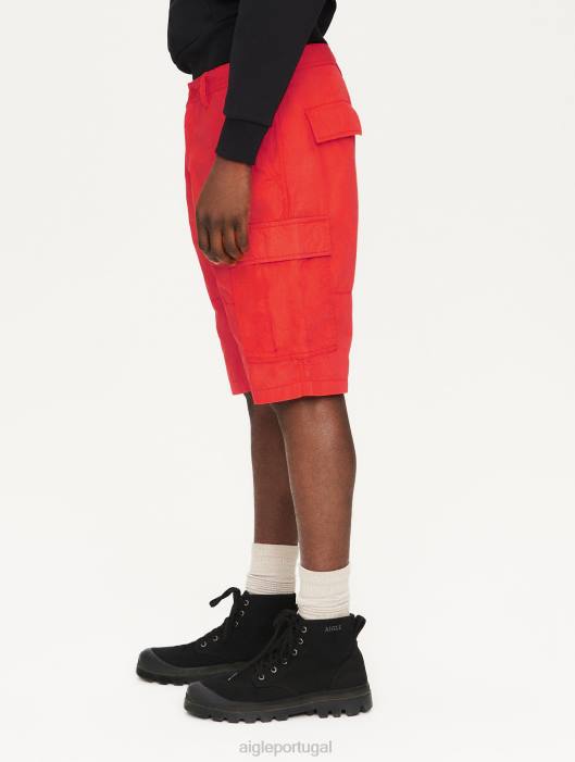 Aigle homens shorts cargo de algodão orgânico poivron roupas D4DF110