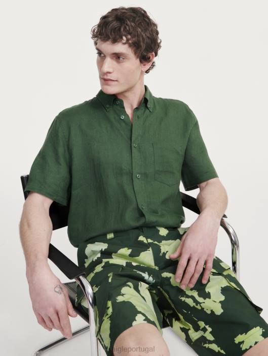 Aigle homens shorts cargo de popeline pr botânico roupas D4DF53