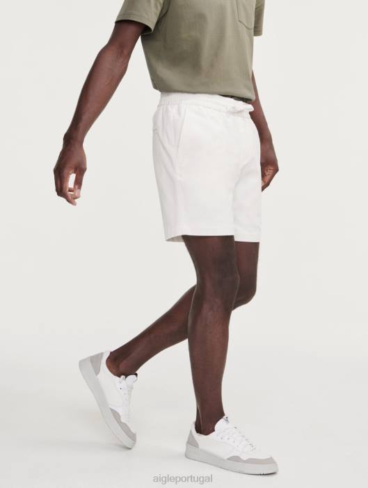 Aigle homens shorts de veludo cotelê leite roupas D4DF11