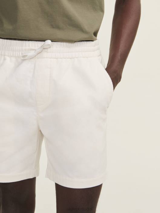 Aigle homens shorts de veludo cotelê leite roupas D4DF11
